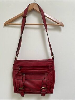 St. John's Bay Red Vegan Leather Crossbody Bag